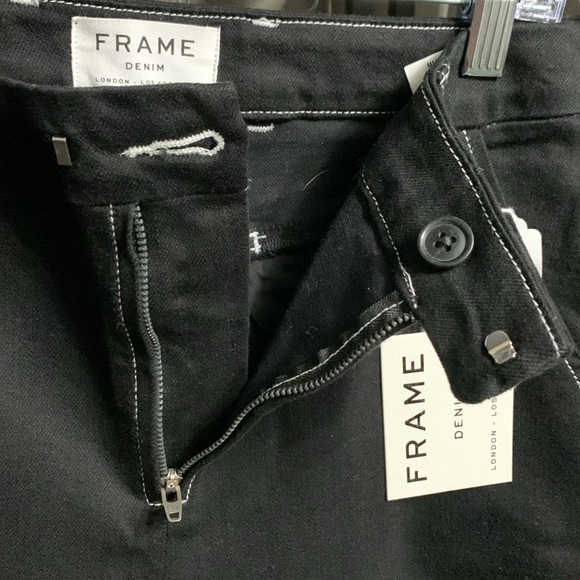 Frame Black Denim Wide-Leg Trouser 27 - Picture 7 of 14